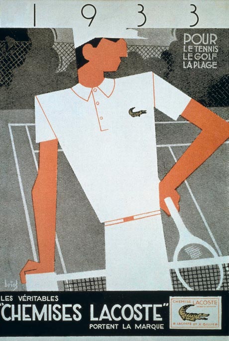 Постер 1933 года с рубашкой поло Lacoste