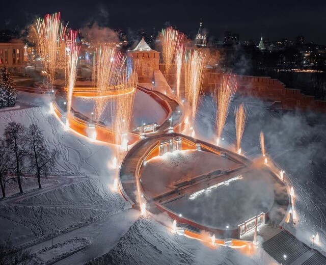 Видео дня: новогодний Нижний Новгород с высоты птичьего полета. Только посмотрите!